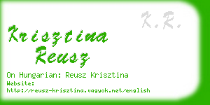 krisztina reusz business card